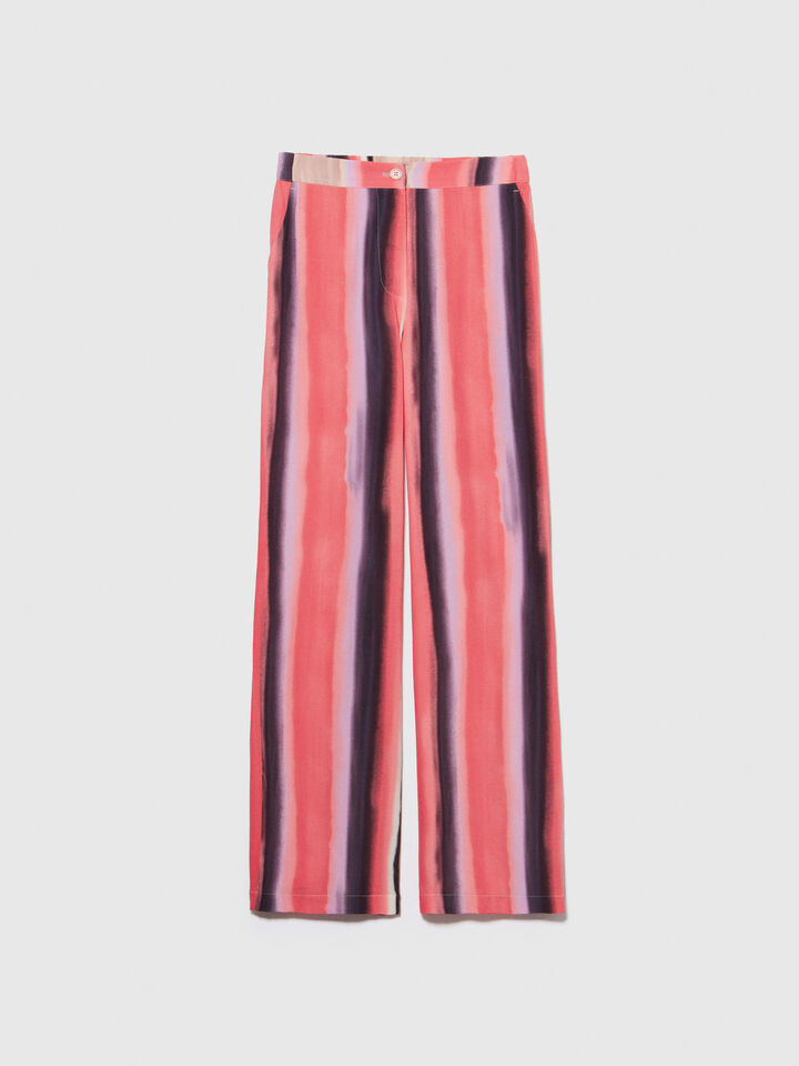 Printed trousers - women's palazzo trousers - Multi-color | Sisley image number 6